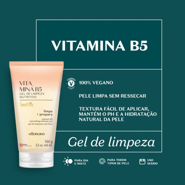 Vitamina B5 Gel de Limpeza Nutritivo da Botik - Imagem 2