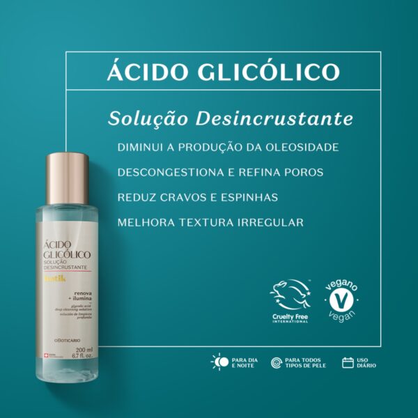 Ácido Glicólico Solução Desincrustante da Botik - Imagem 2